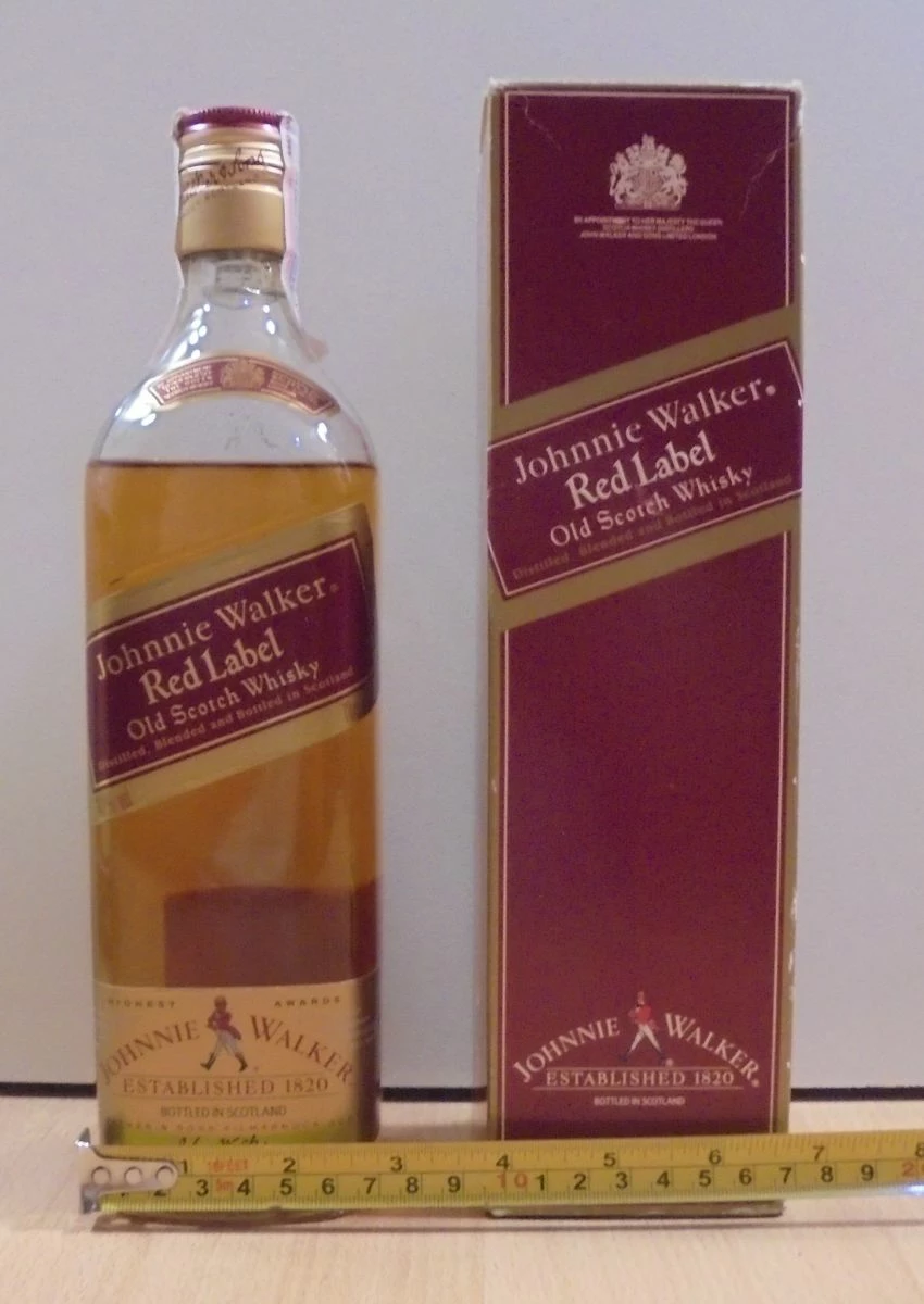 Vendora Johnnie Walker Scotch Whisky Red Label 700ml από την δεκαετία του '90 καινούριο με το κουτί του - Image 8