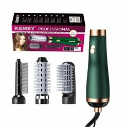 Vendora Kemei 3 In 1 KM-8015 Ηλεκτρική Βούρτσα ισιώματος και για μπούκλες
