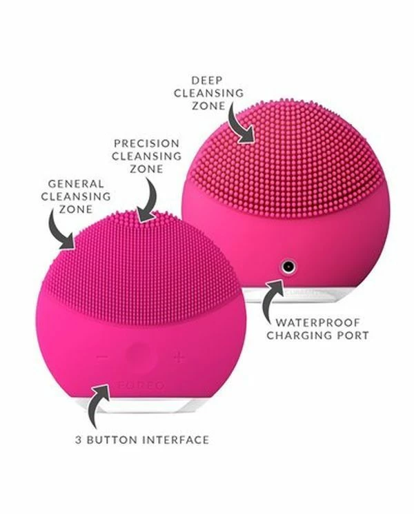 Vendora Βουρτσάκι Καθαρισμού Προσώπου από Σιλικόνη Forever Mini – Lina Care – Fuchsia - Image 2