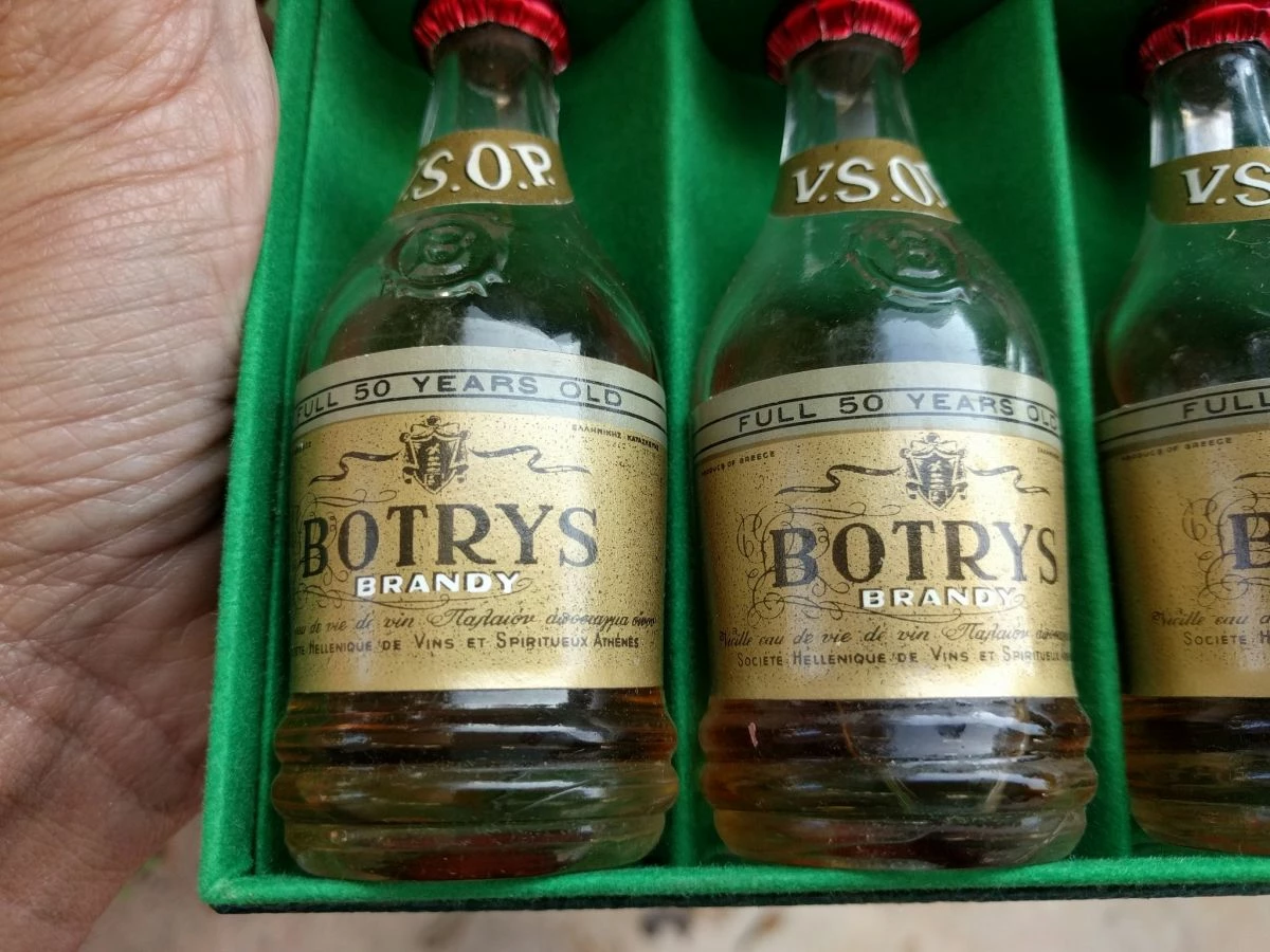 Vendora Βότρυς Brandy, 3 παλιά μπουκαλάκια στο κουτί τους - Image 4