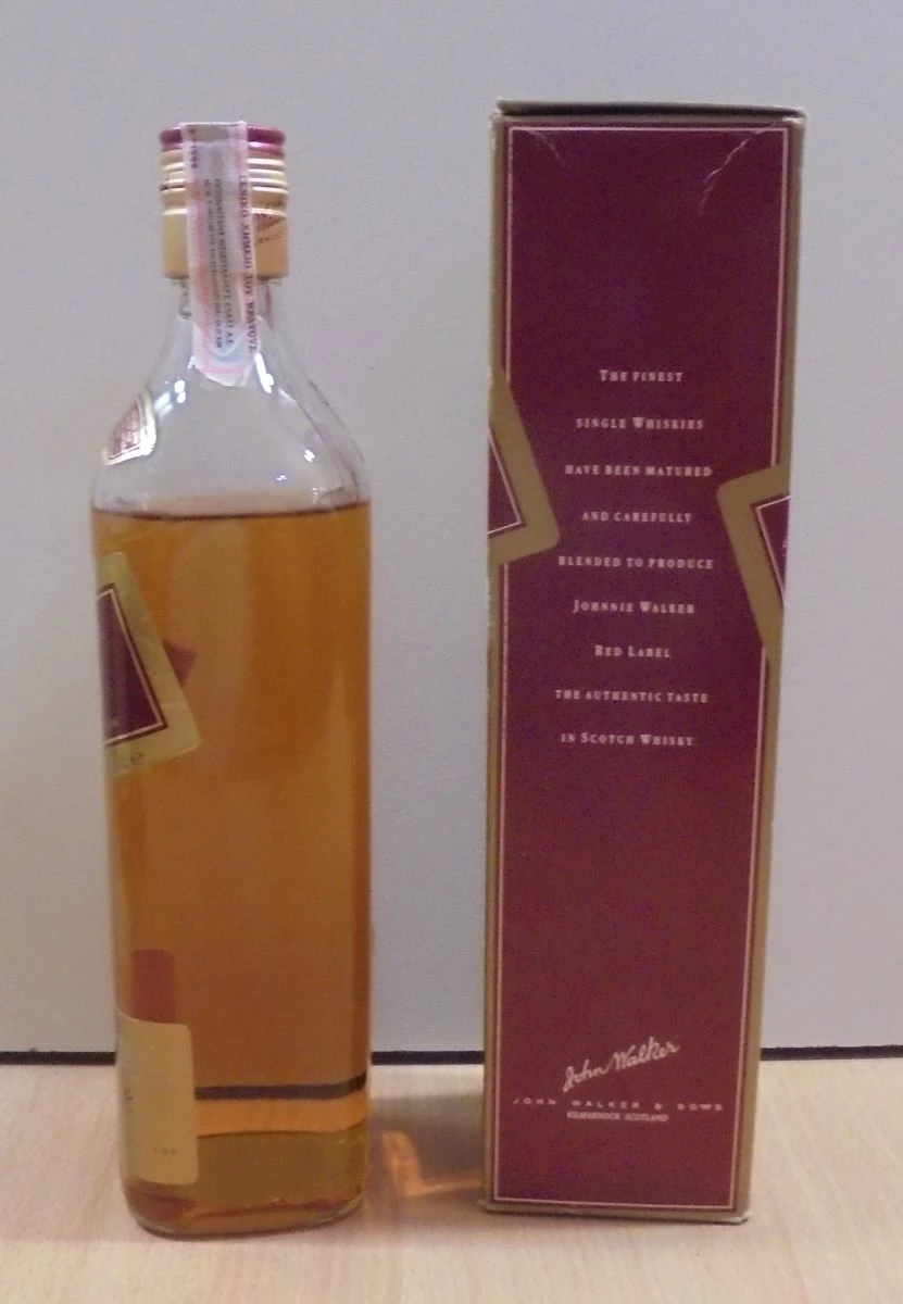 Vendora Johnnie Walker Scotch Whisky Red Label 700ml από την δεκαετία του '90 καινούριο με το κουτί του - Image 3