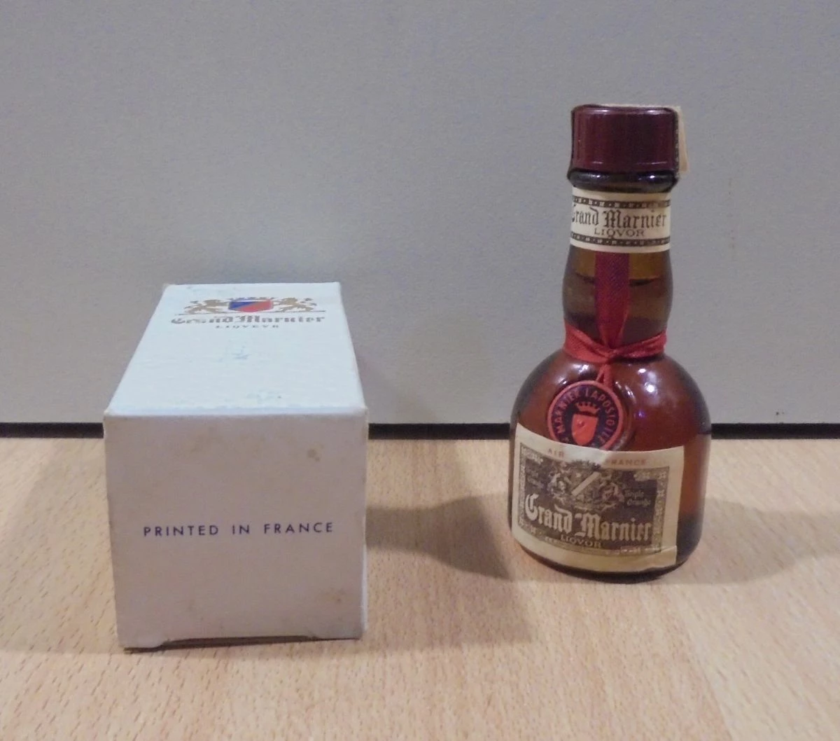 Vendora Grand Marnier λικέρ παλιό διαφημιστικό μπουκαλάκι μινιατούρα της Air France σφραγισμένο - Image 7