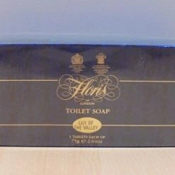 Vendora Floris Lily Of The Valley Toilet Soaps σετ τριών παλαιών Αγγλικών αρωματικών σαπουνιών 75gr / τμχ