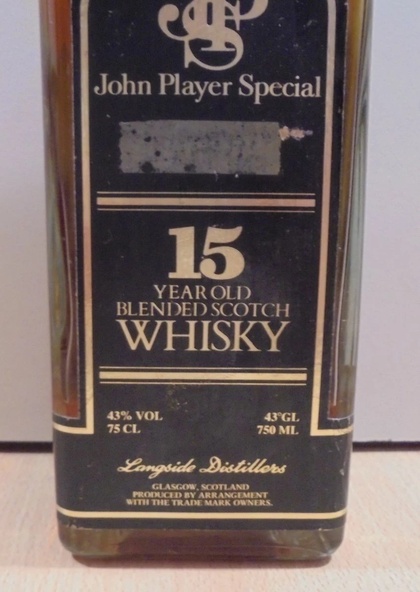 Vendora John Player Special Scotch Whisky 15 ετών 750ml δεκαετίας '70 - Image 2