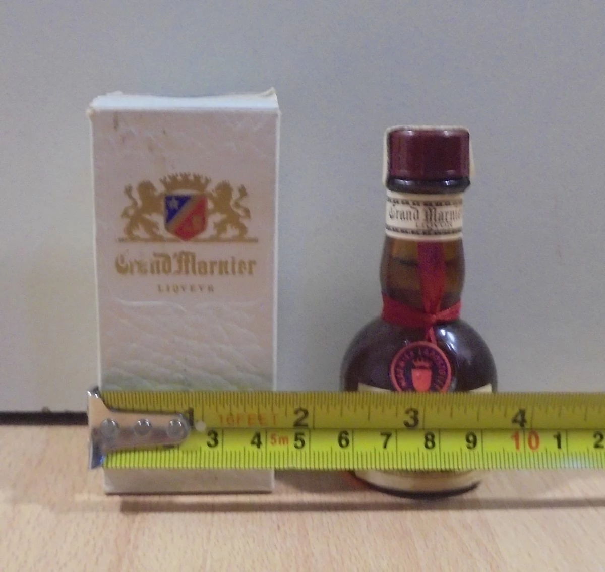 Vendora Grand Marnier λικέρ παλιό διαφημιστικό μπουκαλάκι μινιατούρα της Air France σφραγισμένο - Image 8