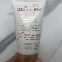 Vendora Cera Di Cupra Face Sun Cream For Sensitive Skin SPF50 Αντηλιακή Κρέμα Προσώπου για Ευαίσθητα Δέρματα 75ml