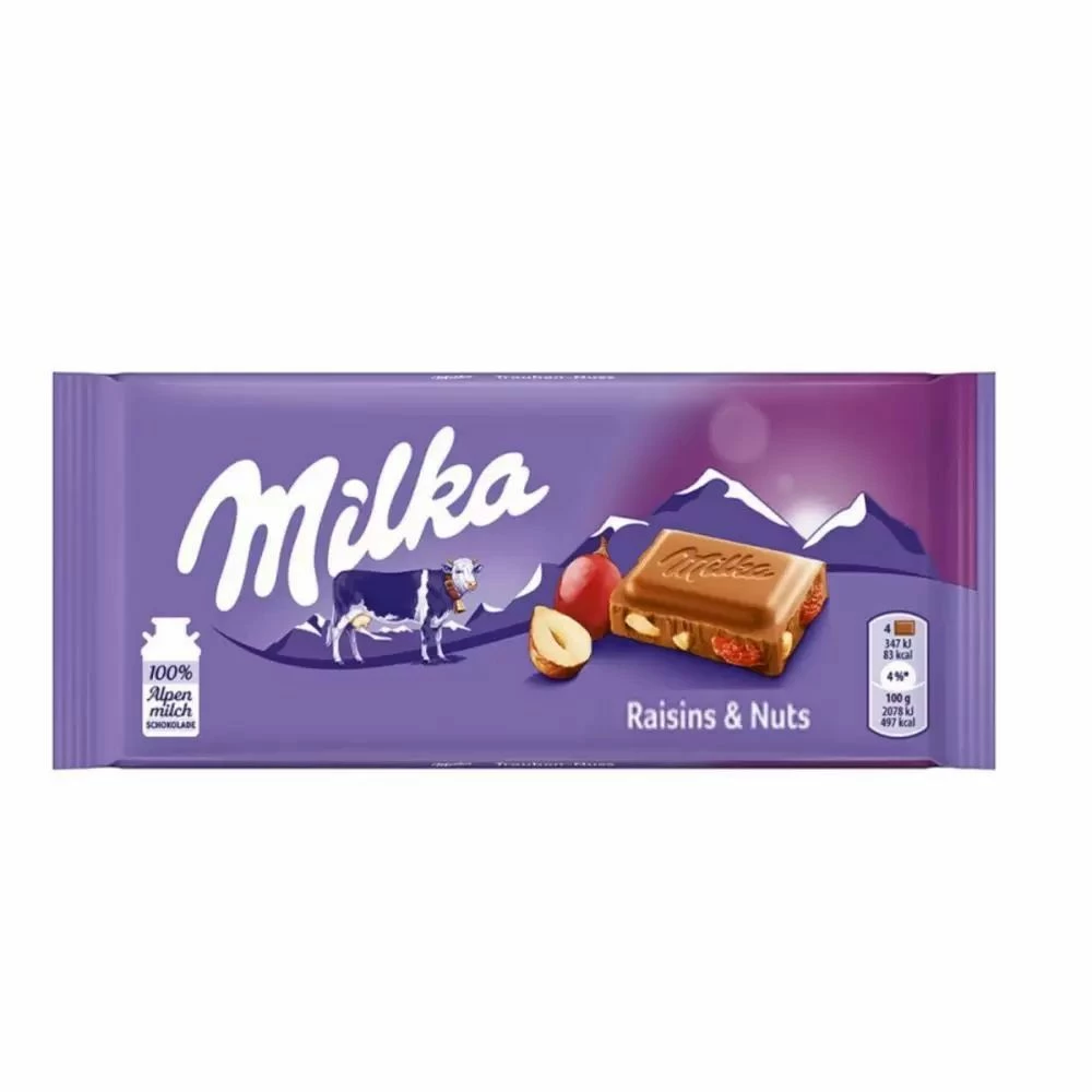 Vendora ΣΟΚΟΛΑΤΑ MILKA RAISINS & NUTS 100gr